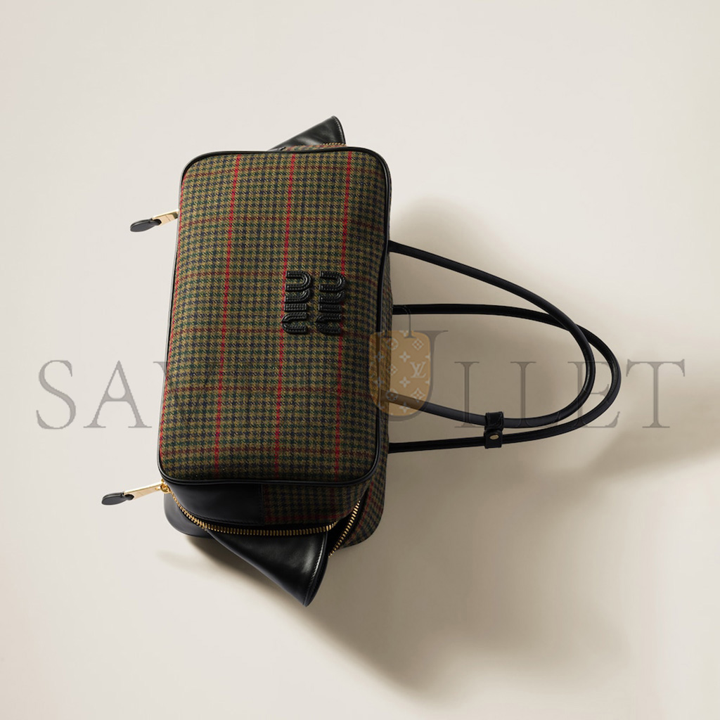 MIU MIU AVENTURE NAPPA LEATHER TOP-HANDLE BAG 5BB169 (28*16.5*10cm) MIU MIU AVENTURE NAPPA LEATHER TOP-HANDLE BAG 5BB169 (28*16.5*10cm)